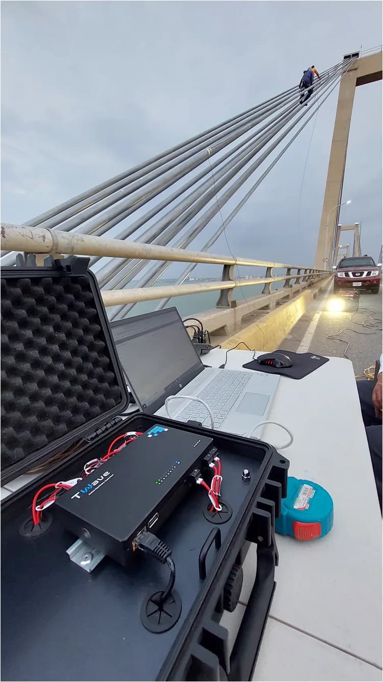 Sistema de monitoreo en línea TWave desplegado en campo
